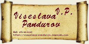 Višeslava Pandurov vizit kartica